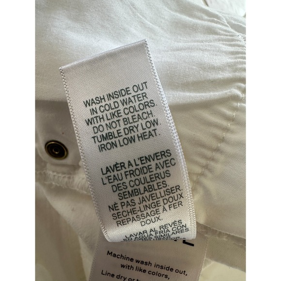 Frame Le Cutoff Distressed White Jean Shorts  Women‎ Size: 25 - Picture 7 of 7